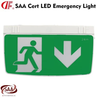 AUEXLED-02 Running Man Arrow Down dvostrani-viseći LED znak za požarni izlaz sa samoprovjerom